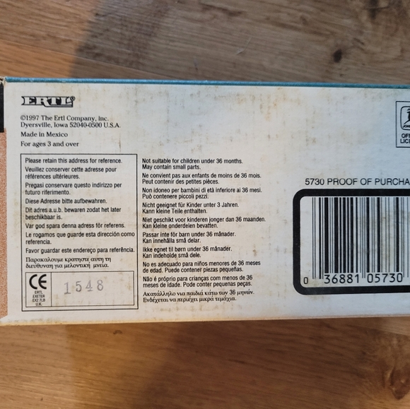 Vintage John Deere Diecast Model "BI" Tractor NIB -Stock #5730DO - Picture 5 of 9